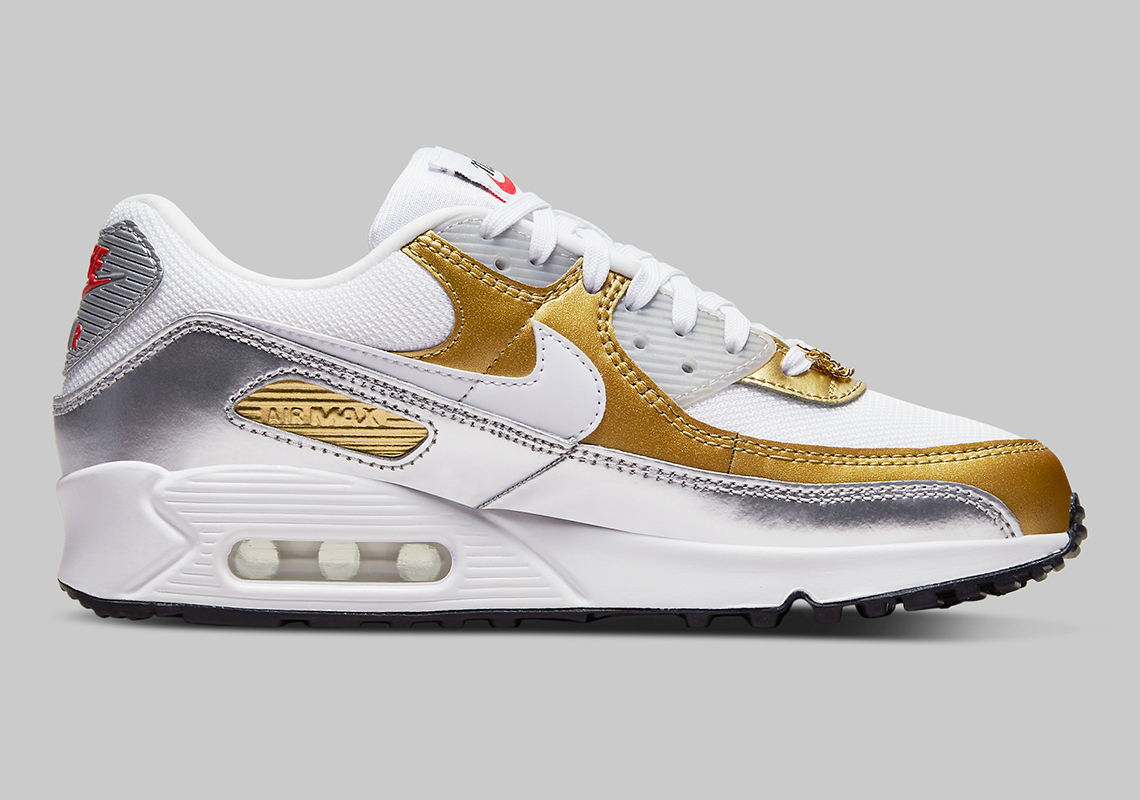 Nike Air Max 90 Gold Silver Dj6208 100 Release Date 6