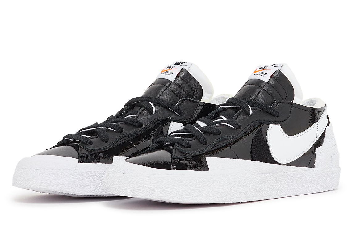 sacai Introduces Glossy Black To Their Nike Blazer Low