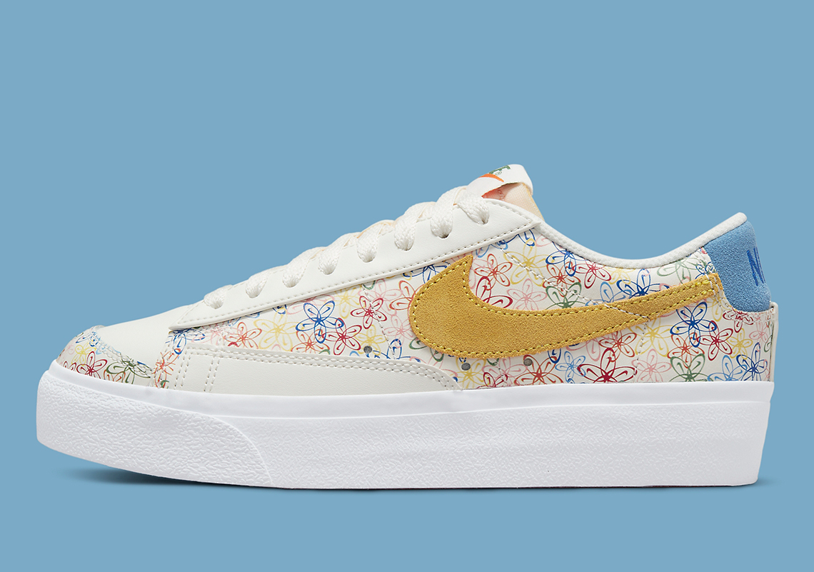 Nike Plants Multi-Color Flowers Across The Blazer Low Platform