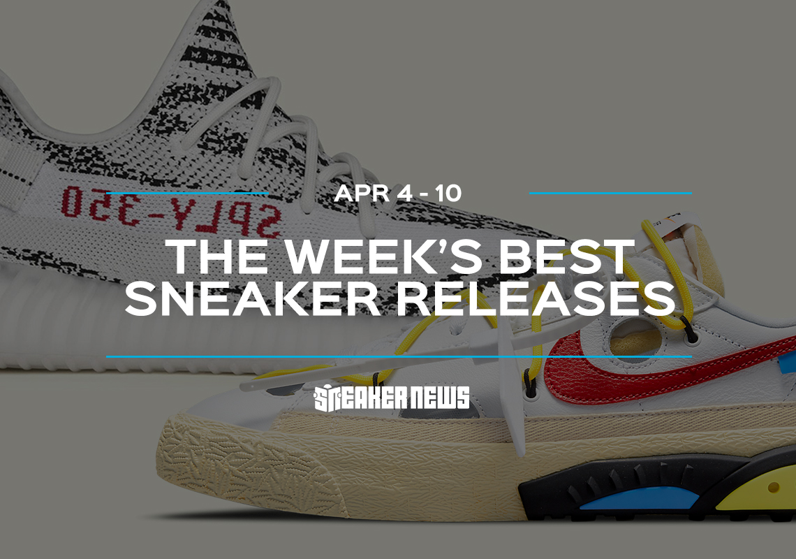 Releasing This Week: Off-White x Nike Blazers, Polaroid Dunks, And The Yeezy 350 v2 "Zebra"