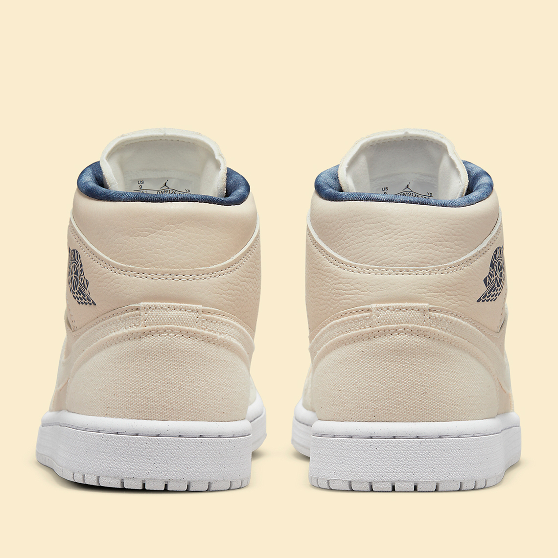 Air Jordan 1 Mid Womens Sanddrift Midnight Navy White Sail Dm9126 104 5