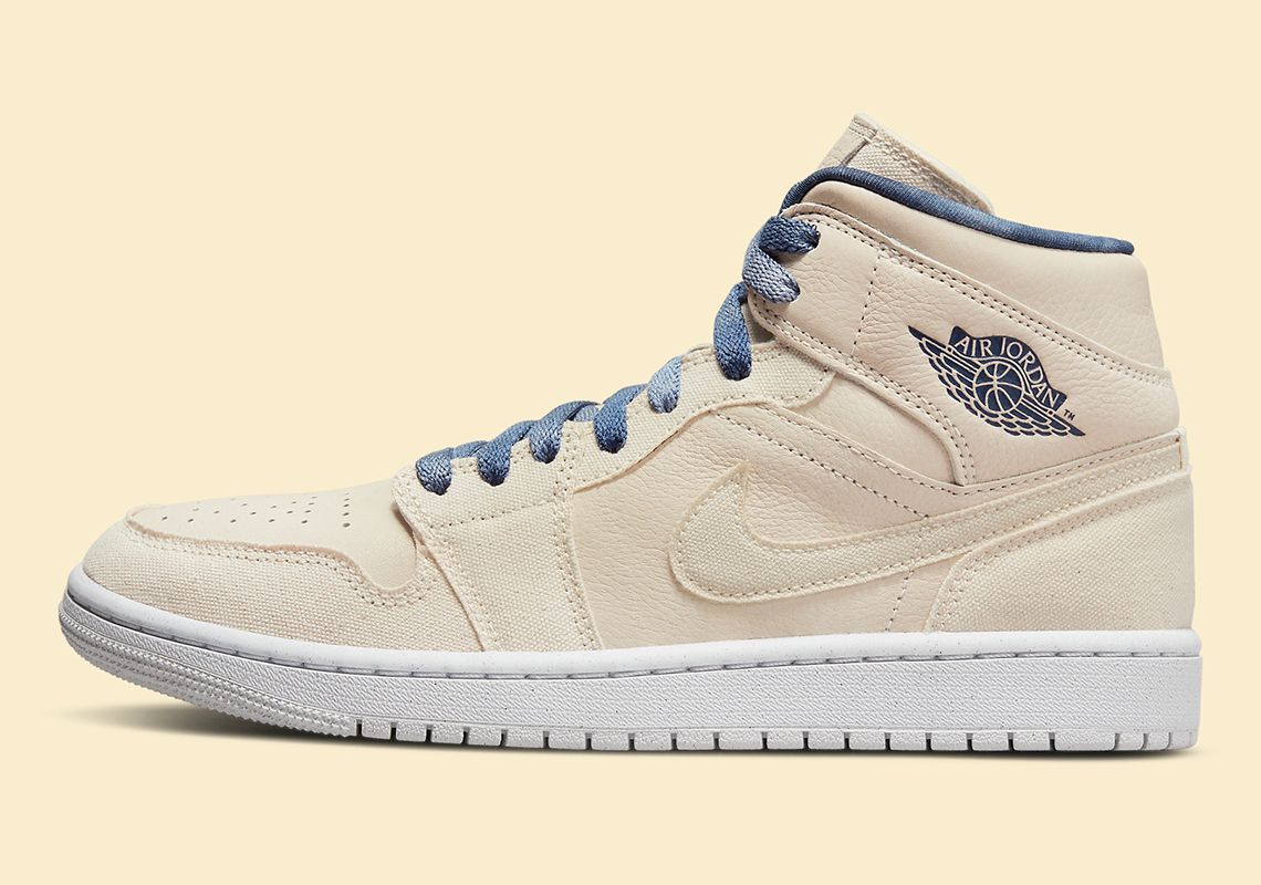 Air Jordan 1 Mid Womens Sanddrift Midnight Navy White Sail Dm9126 104 8