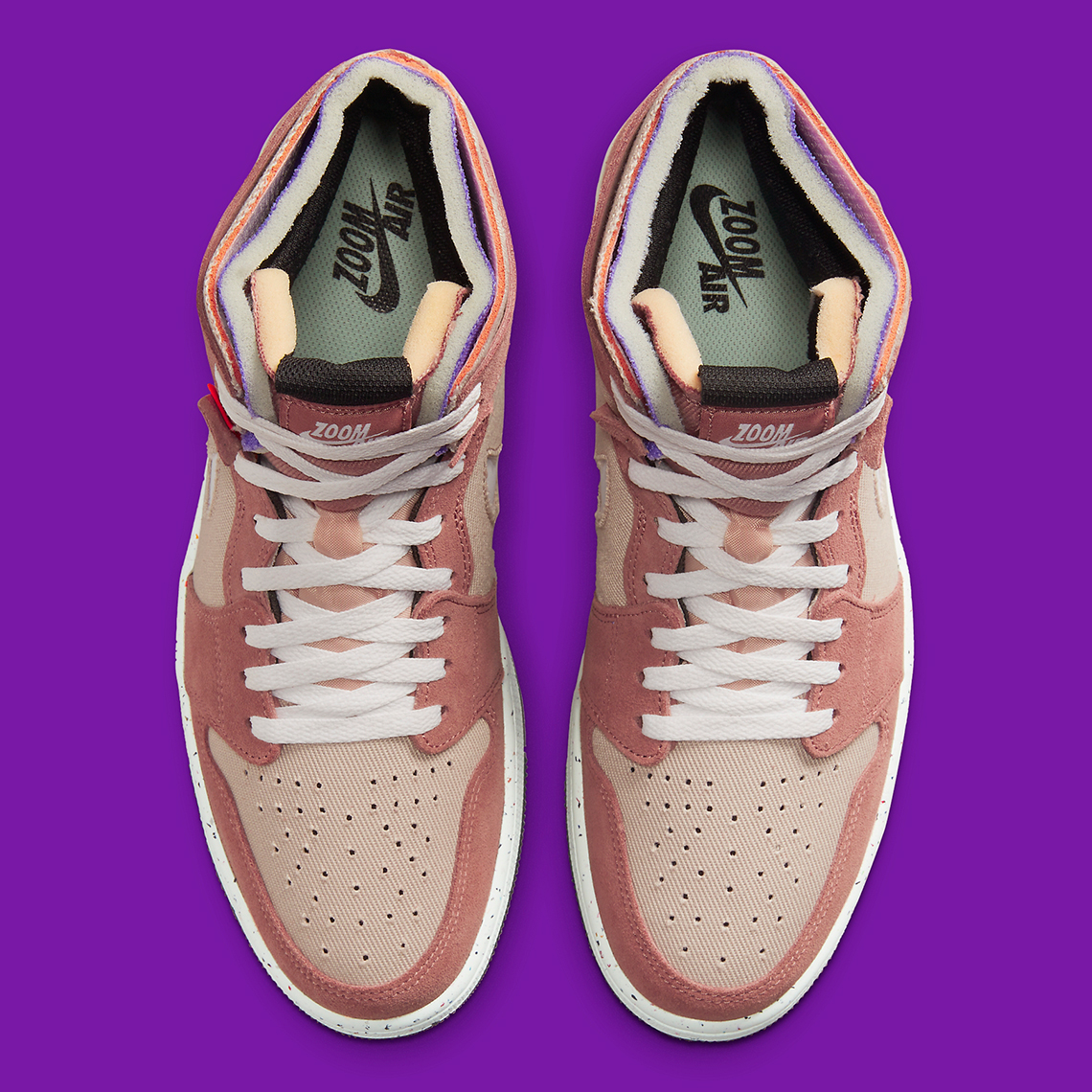 Air Jordan 1 Zoom Cmft Crater Tan Mint Purple Ct0978 201 7