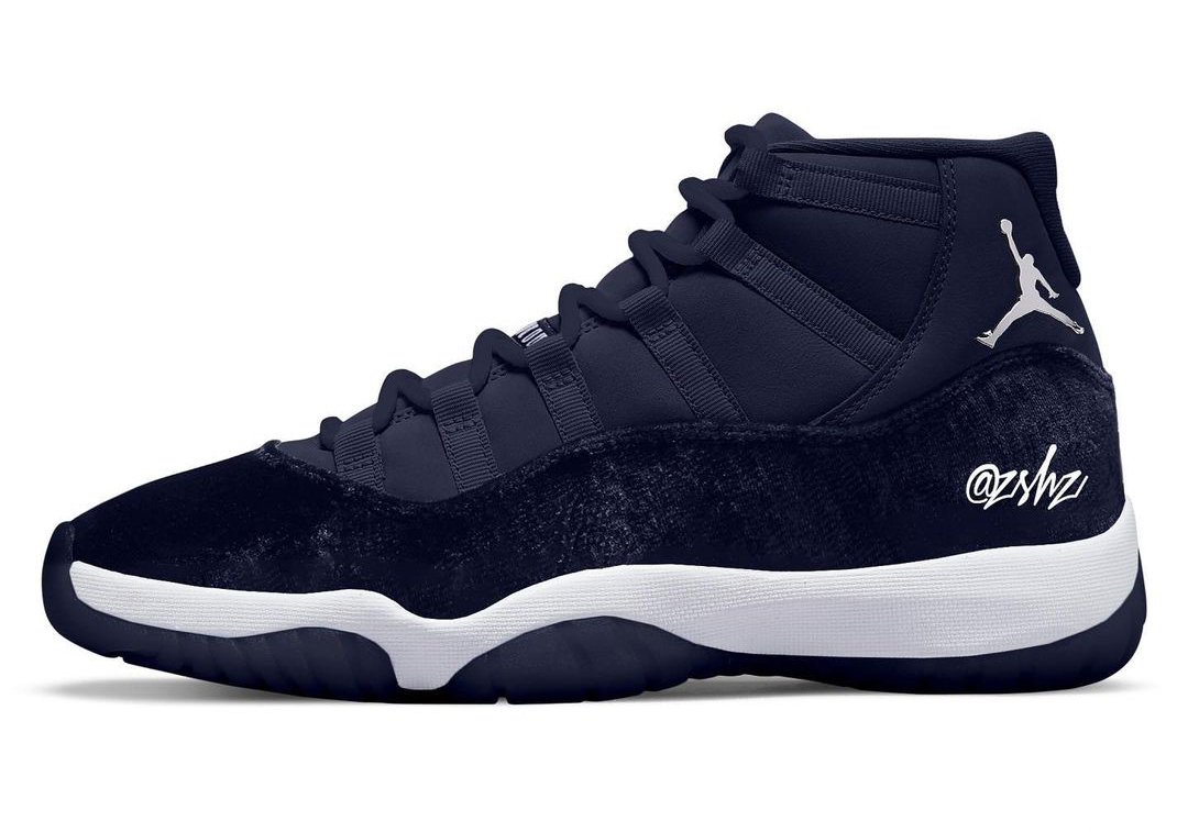 A Velvet Air Jordan 11 "Midnight Navy" For Women Is Releasing On Black Friday