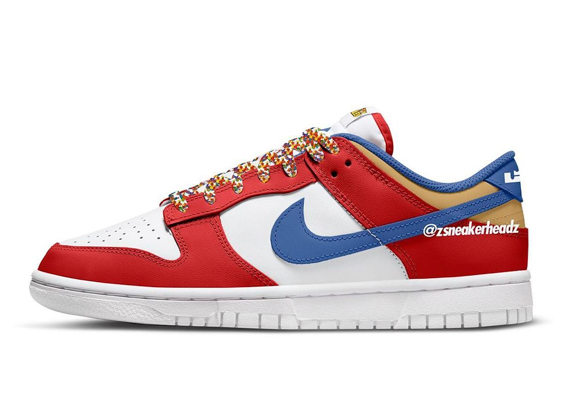 A LeBron James x Nike Dunk Low "Fruity Pebbles" Is In The Works