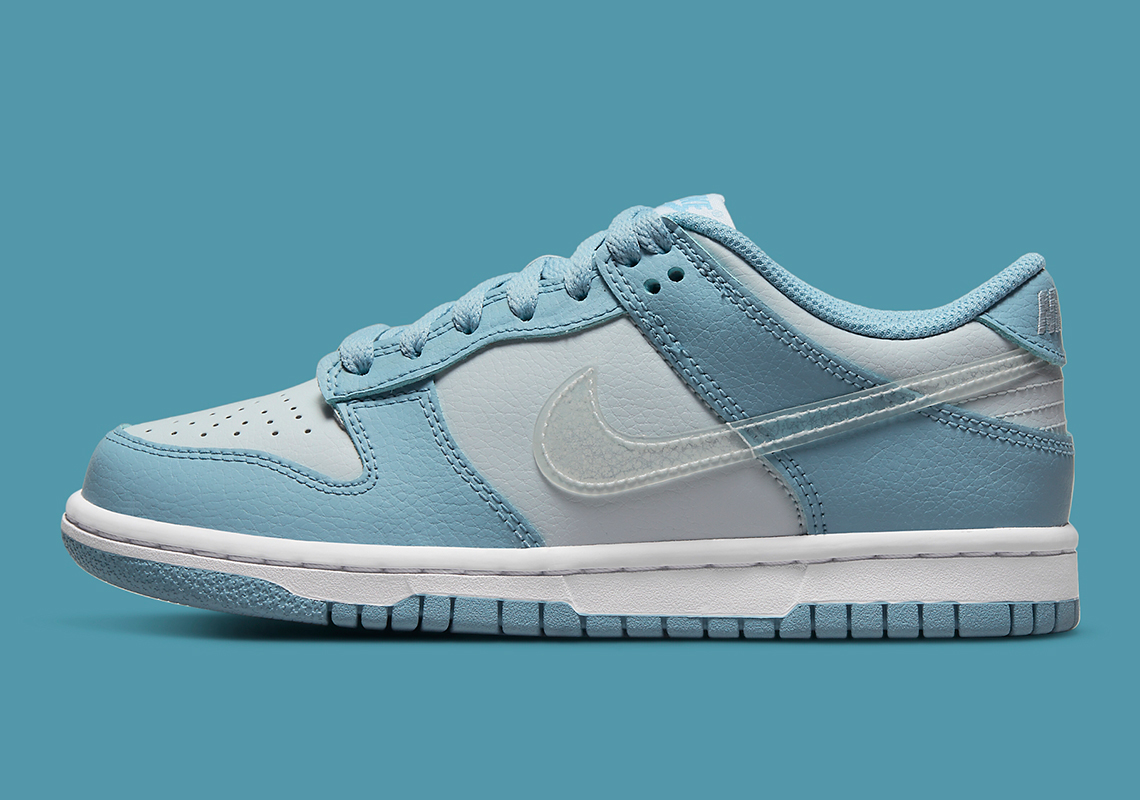 Nike Dunk Low Blue Clear Swoosh Release Date 3