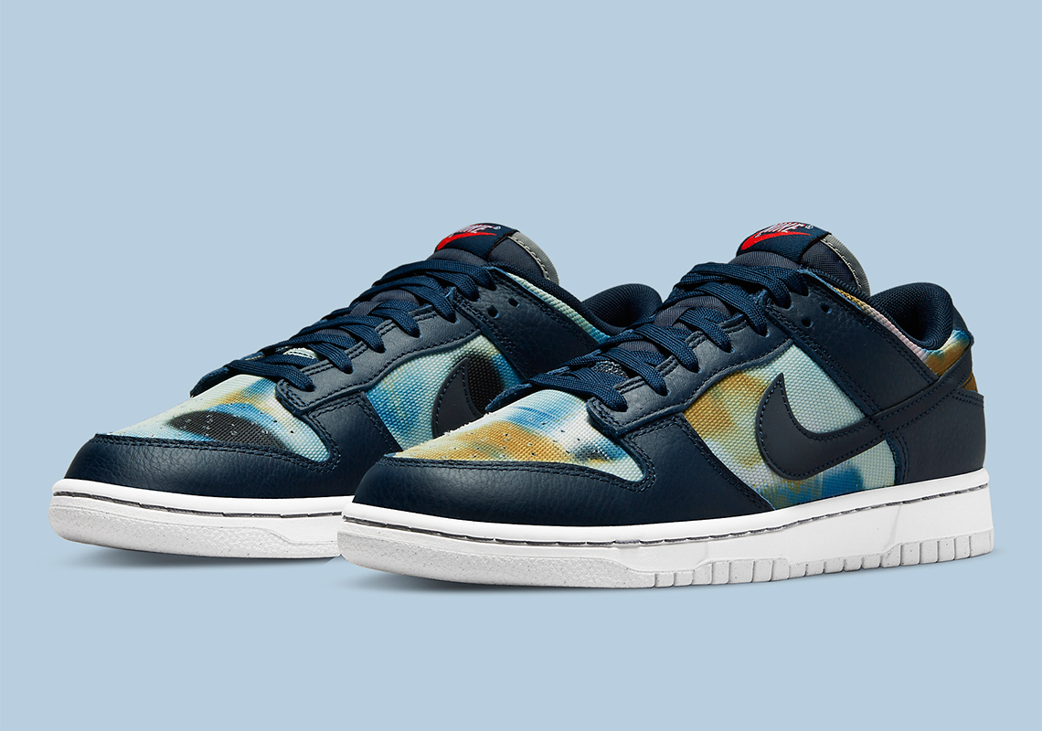 Navy-Colored Overlays Land Atop This Nike Dunk Low "Graffiti"