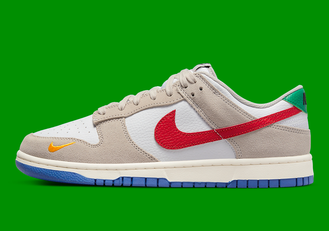 "Light Iron Ore" Suede And Multi-Color Accents Share This Nike Dunk Low