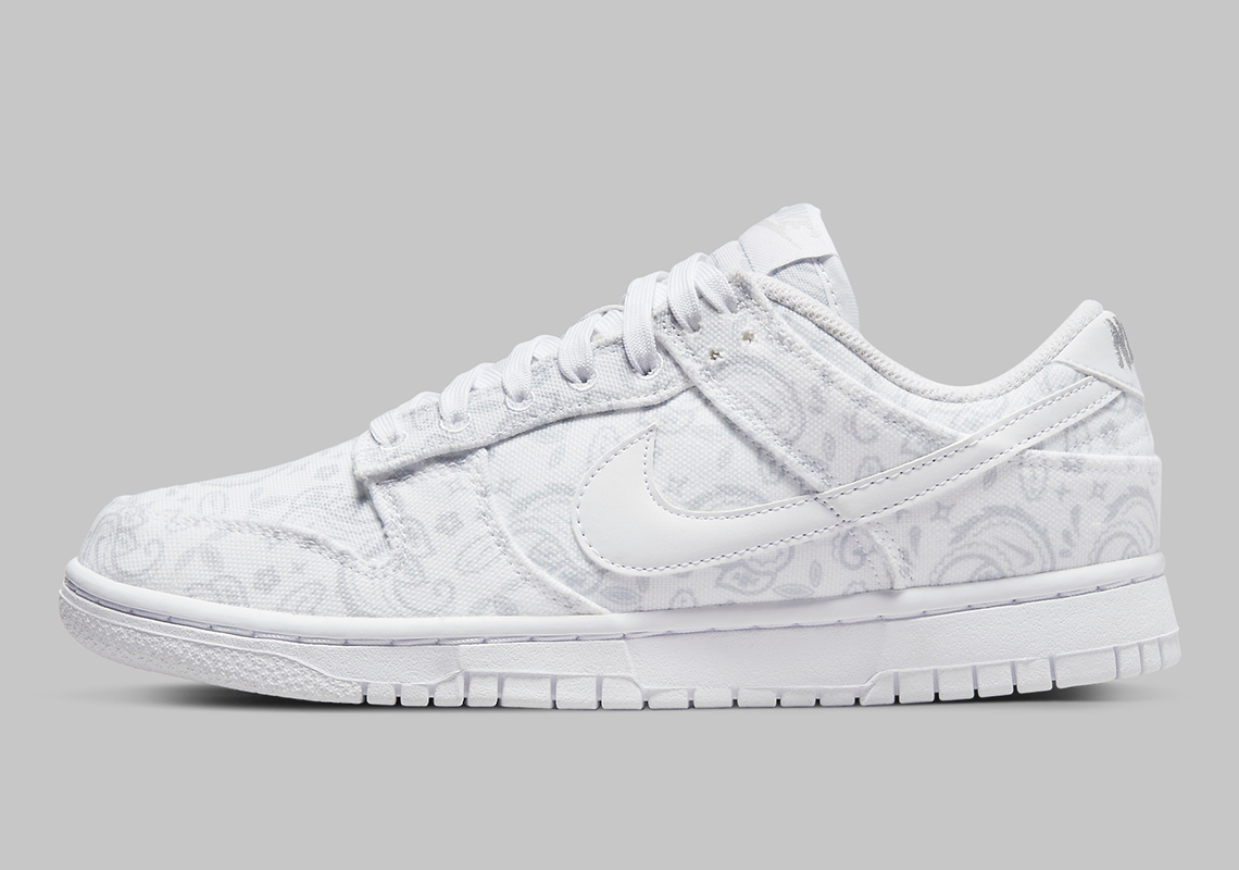 Nike Dunk Low Paisley White Grey Dj9955 100 Release Date 1