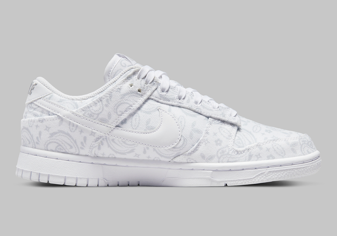 Nike Dunk Low Paisley White Grey Dj9955 100 Release Date 3