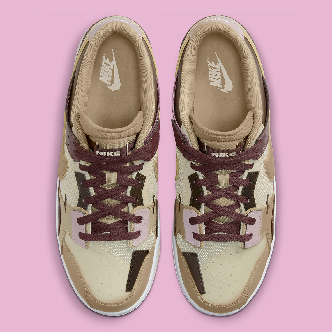 Nike Dunk Low Scrap Brown Pink Dh7450 100 Release Date 5