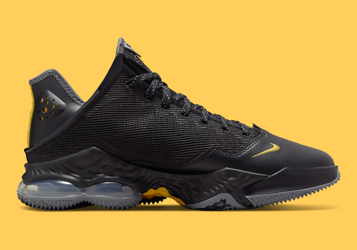 Nike Lebron 19 Low Black University Gold Smoke Grey Dh1270 002 1