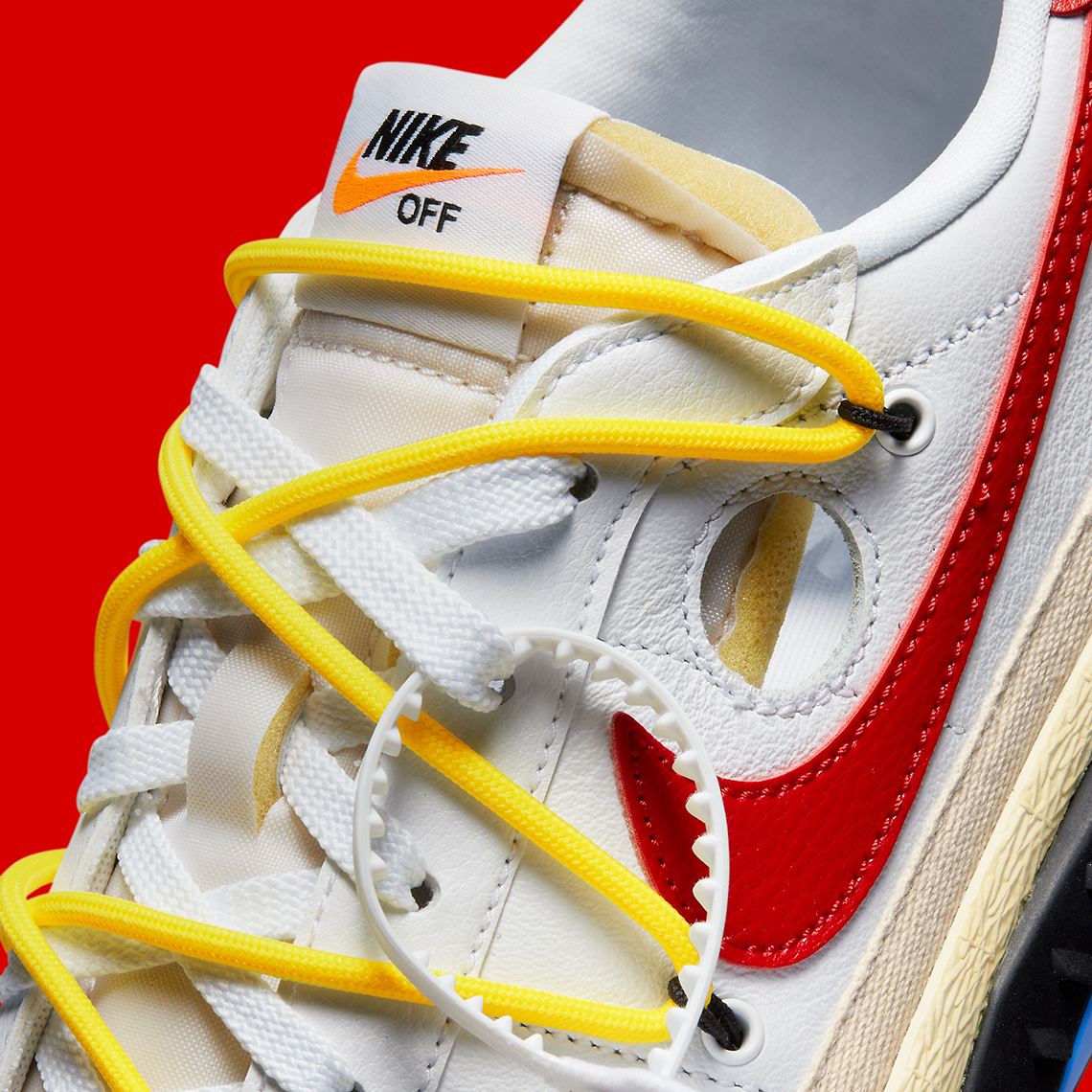 Off White Nike Blazer Low White Red Dh7863 100 Release Date 10