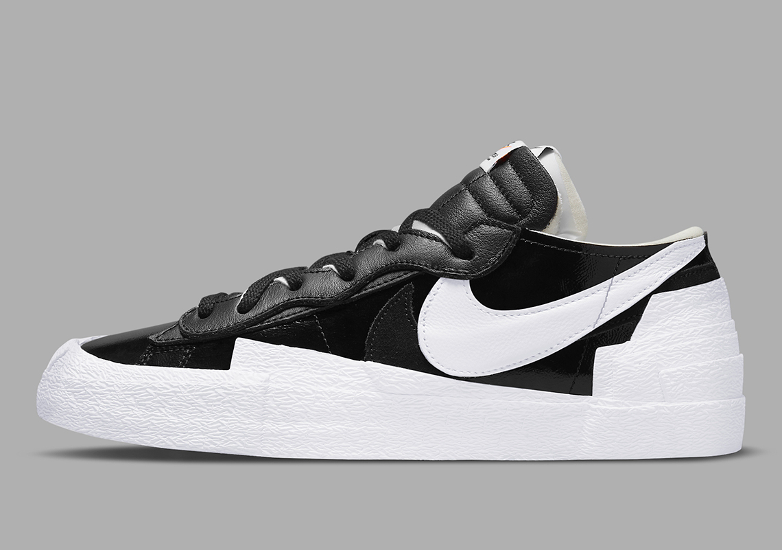 Sacai Nike Blazer Low Black White Dm6443 001 11