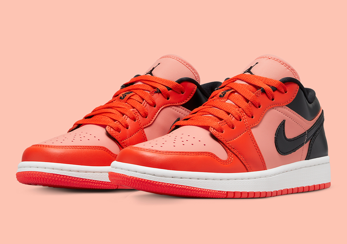Orange And Black Collide Atop This Air Jordan 1 Low