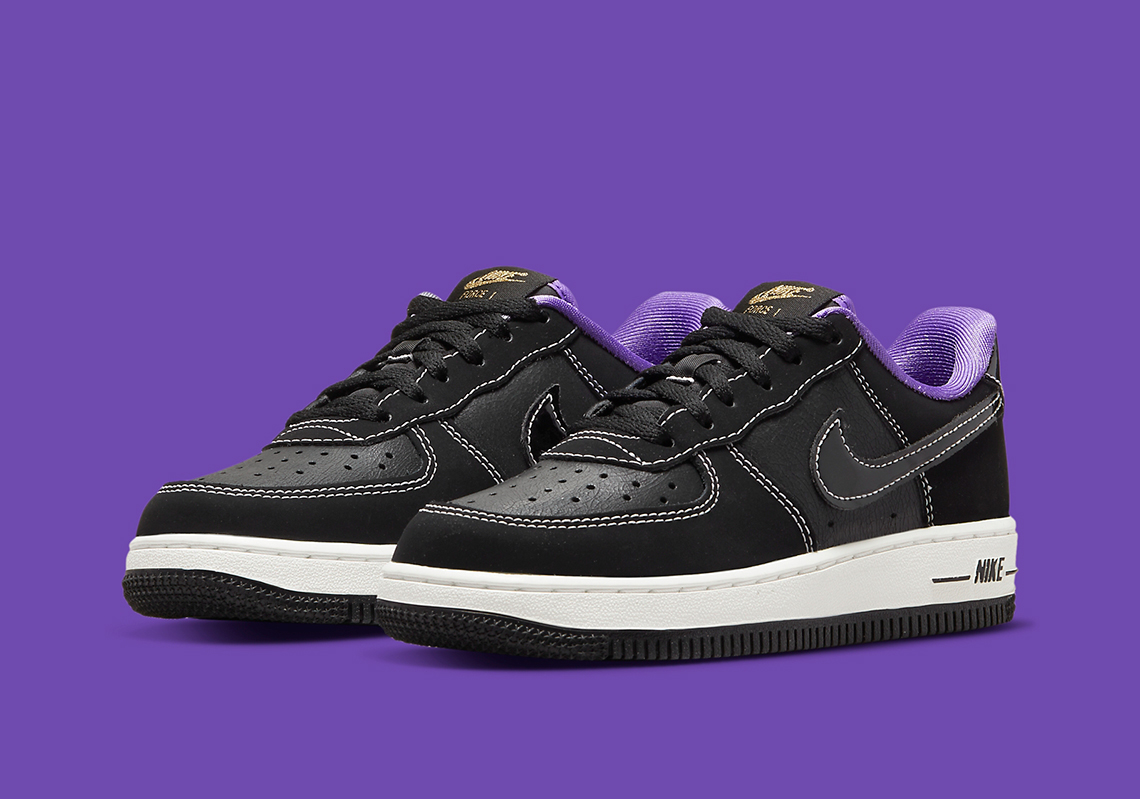 Nike Air Force 1 Black Purple Dq0301 001 3