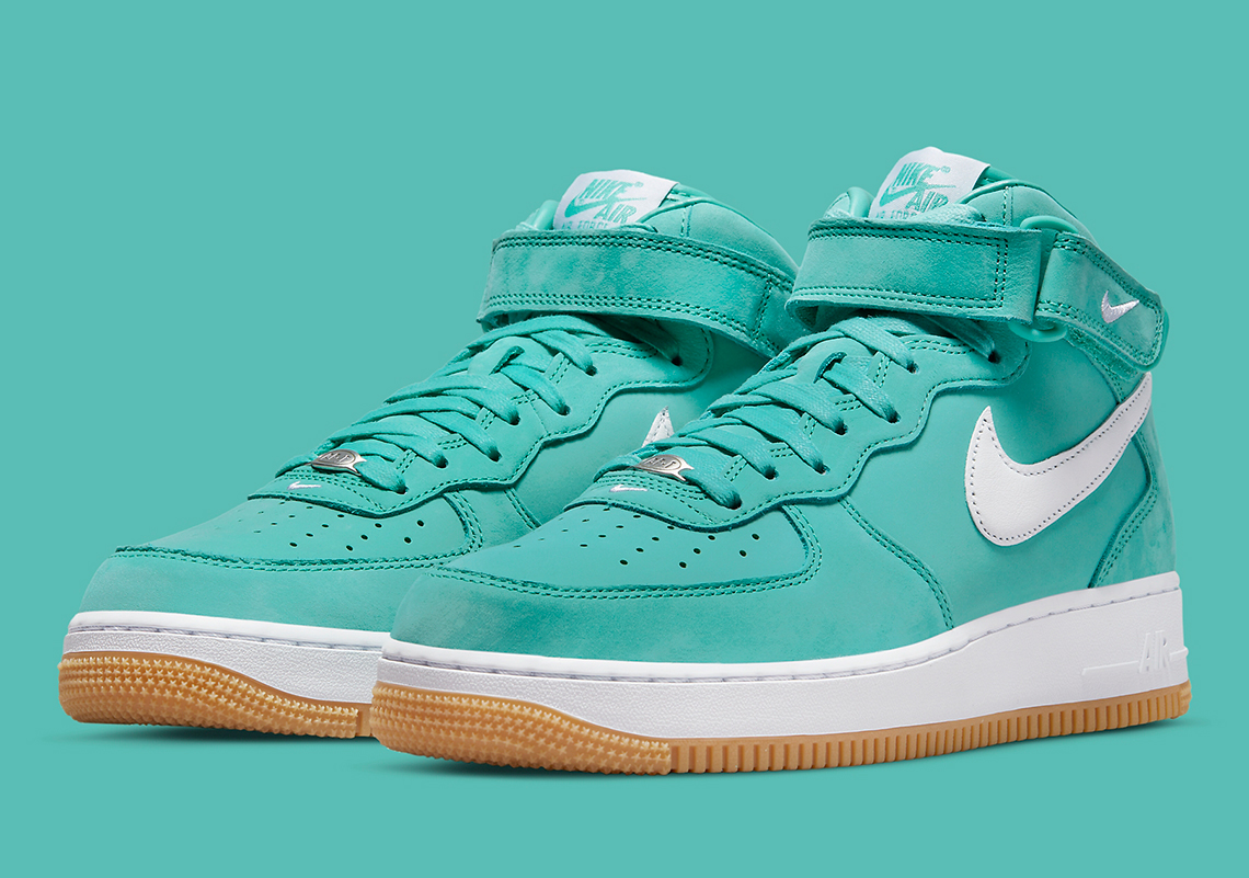 Washed Teal Suede Dresses This Latest Nike Air Force 1 Mid