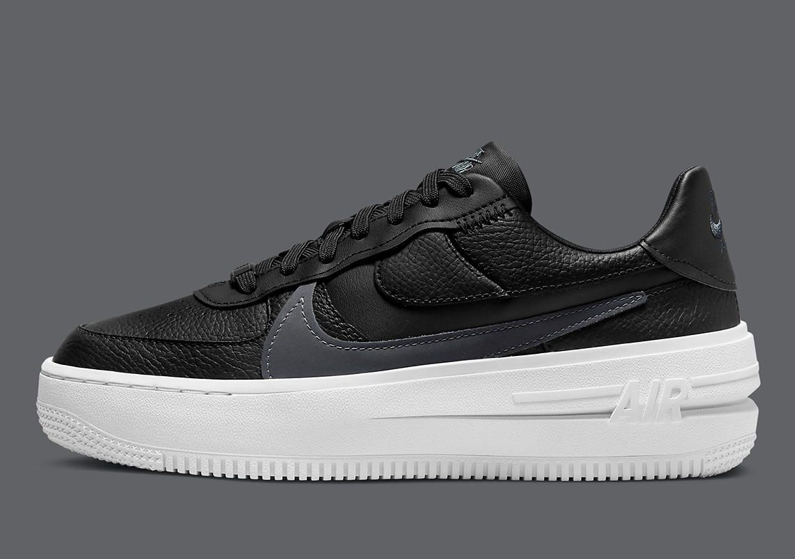 Black, White, And Anthracite Make For A Simple Nike Air Force 1 PLT.AF.ORM