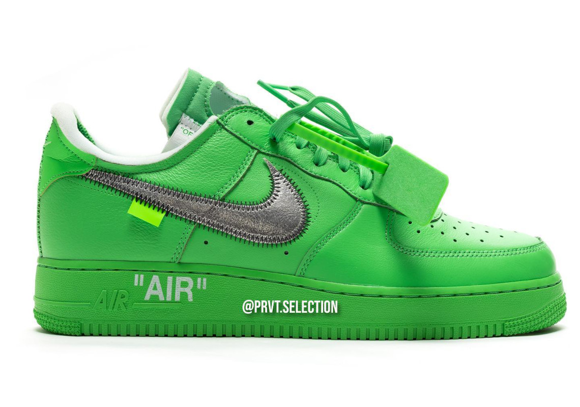 Off White Nike Air Force 1 Low Green 2022 9