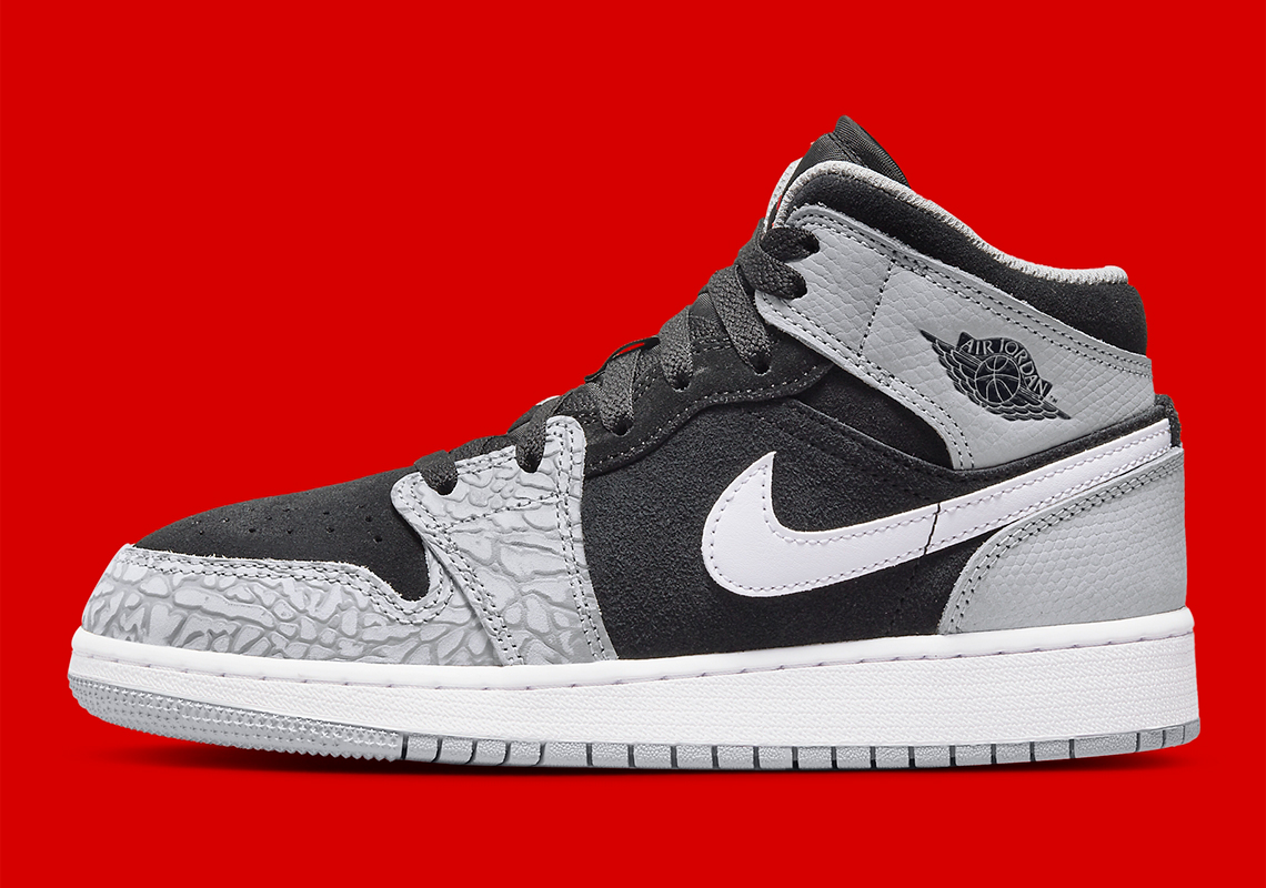 Air Jordan 1 Mid Elephant Print Gs Dm6216 016 1