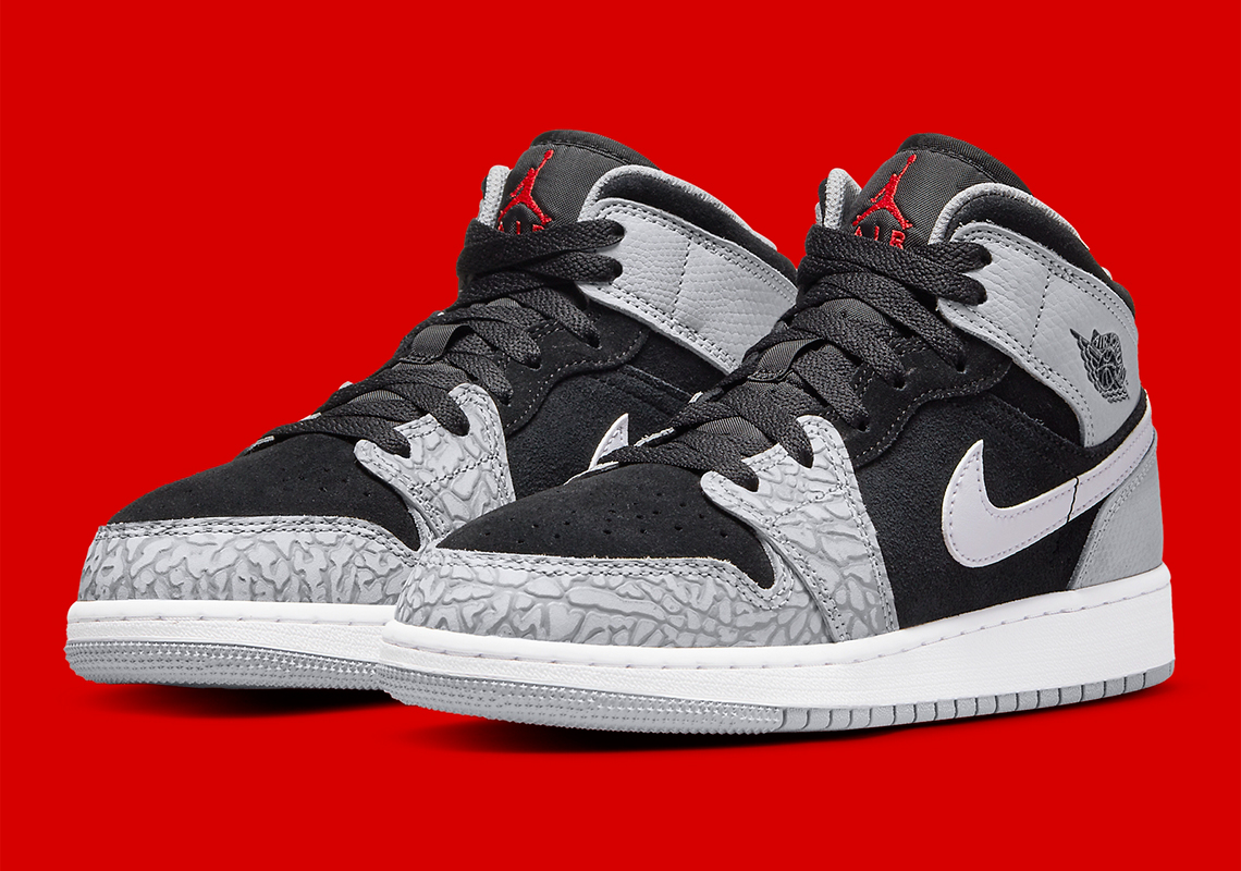 Air Jordan 1 Mid Elephant Print Gs Dm6216 016 2