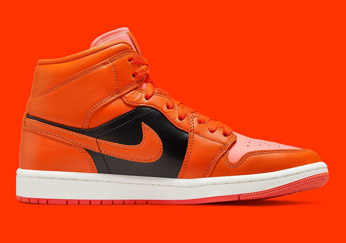 Air Jordan 1 Mid Orange Black Dm3381 600 5