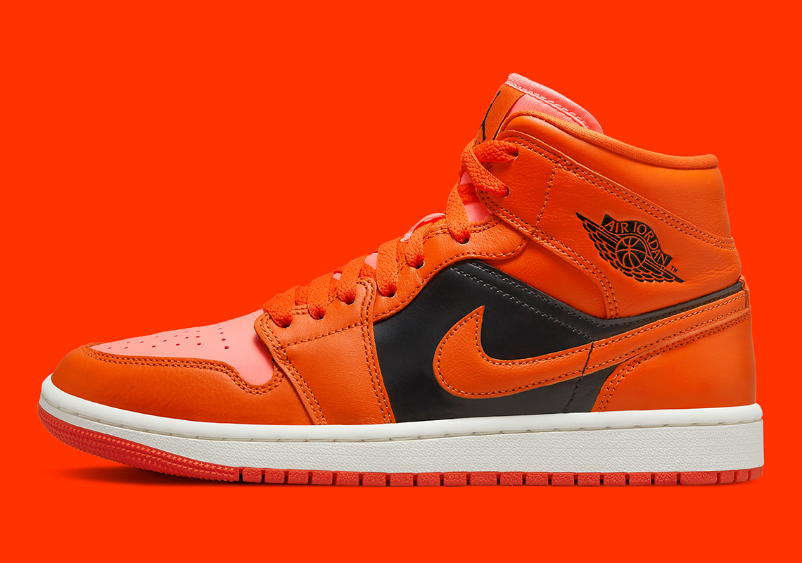 Air Jordan 1 Mid Orange Black Dm3381 600 8