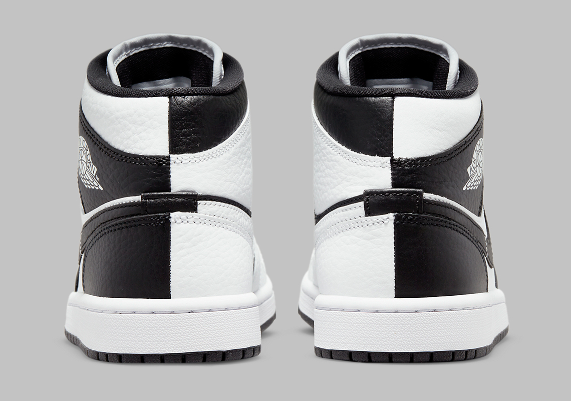 Air Jordan 1 Mid Split White Black 1