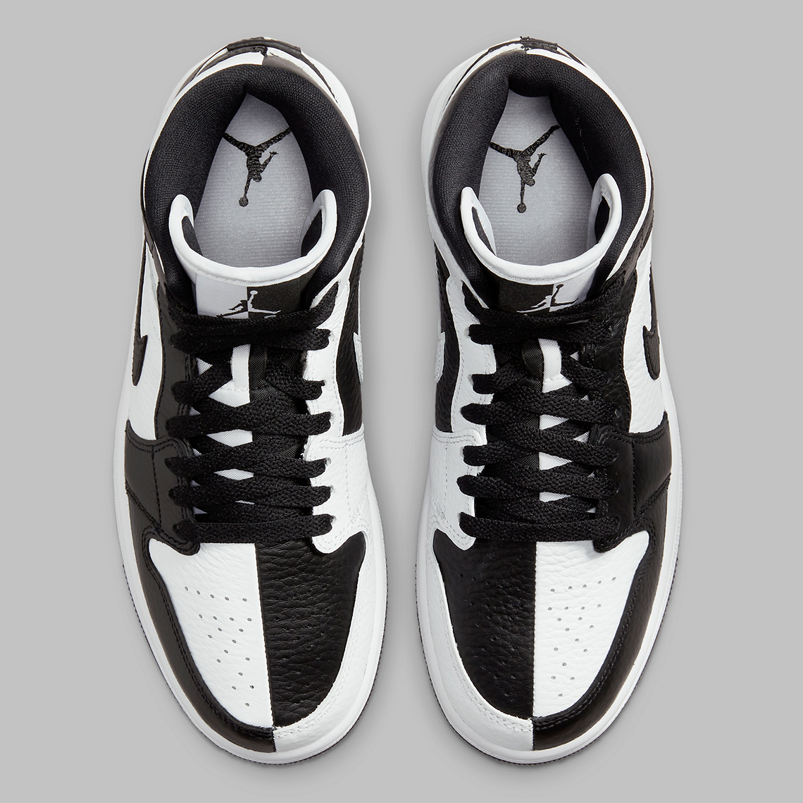 Air Jordan 1 Mid Split White Black 4