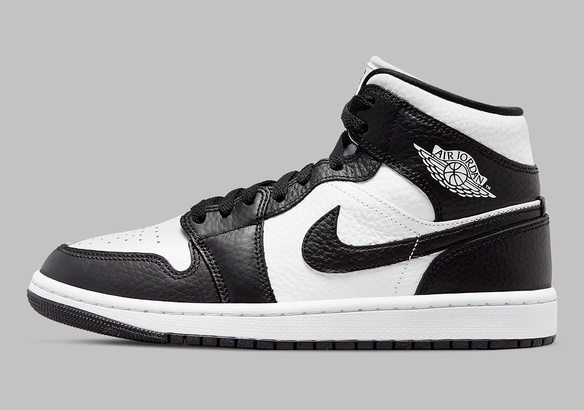 Air Jordan 1 Mid Split White Black 5