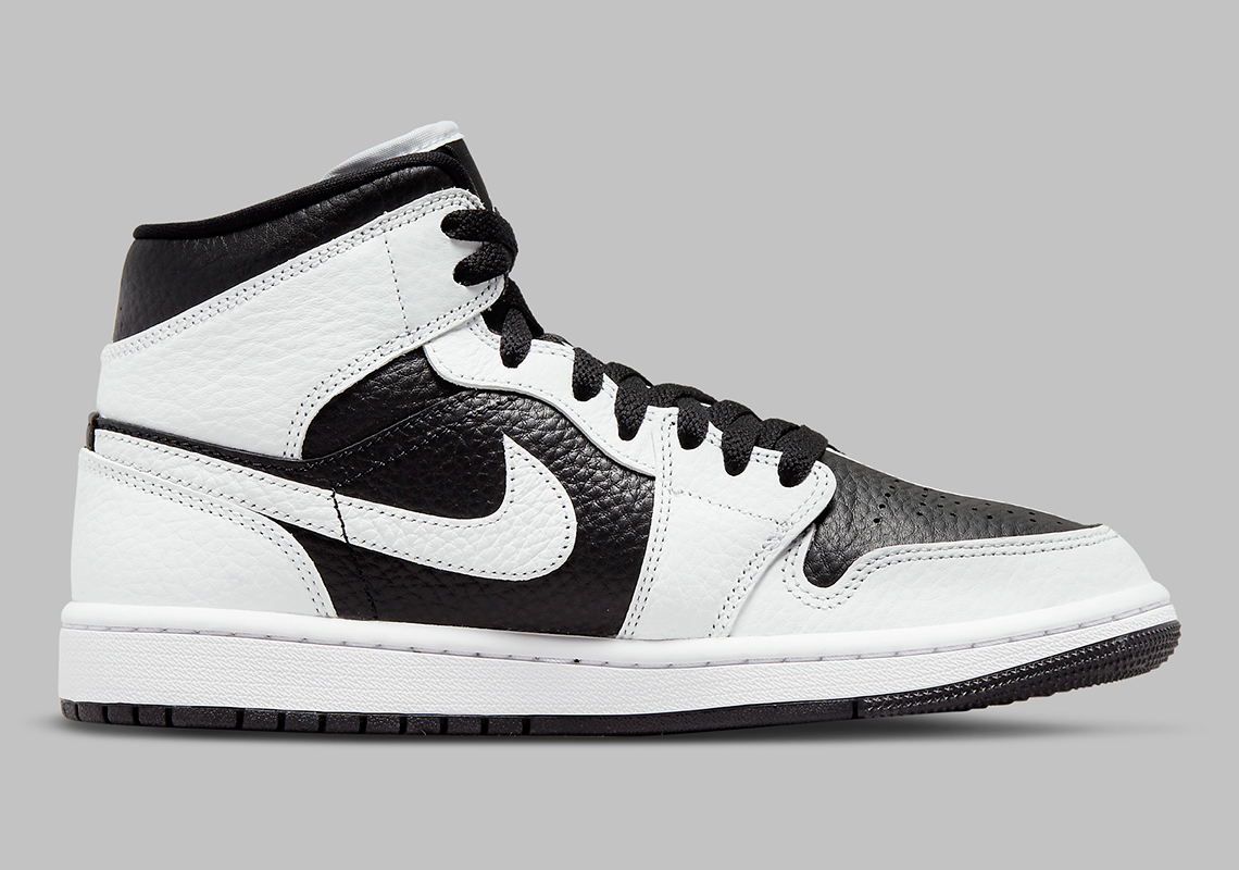 Air Jordan 1 Mid Split White Black 8