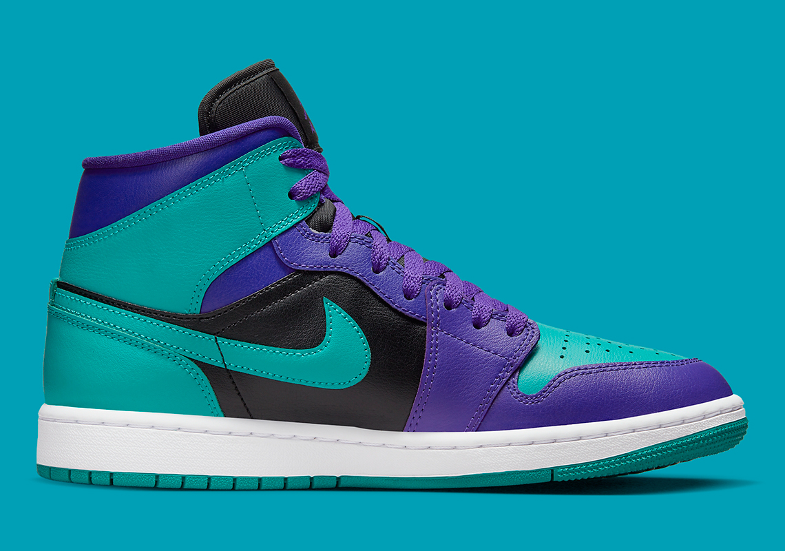 Air Jordan 1 Mid Womens Purple Teal Bq6472 502 7