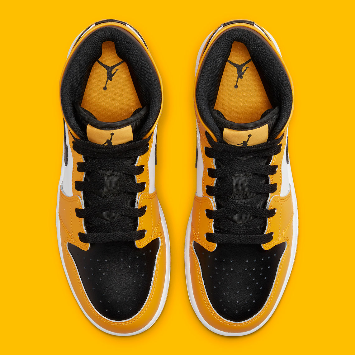 Air Jordan 1 Mid Yellow Black White 554725 701 4