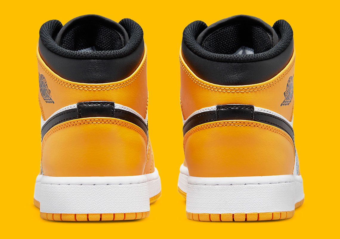 Air Jordan 1 Mid Yellow Black White 554725 701 8