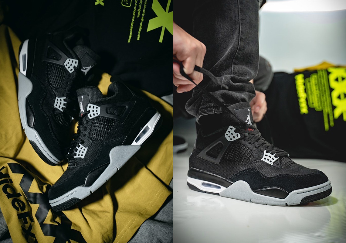 A Detailed Look At The Air Jordan 4 “Black Canvas”