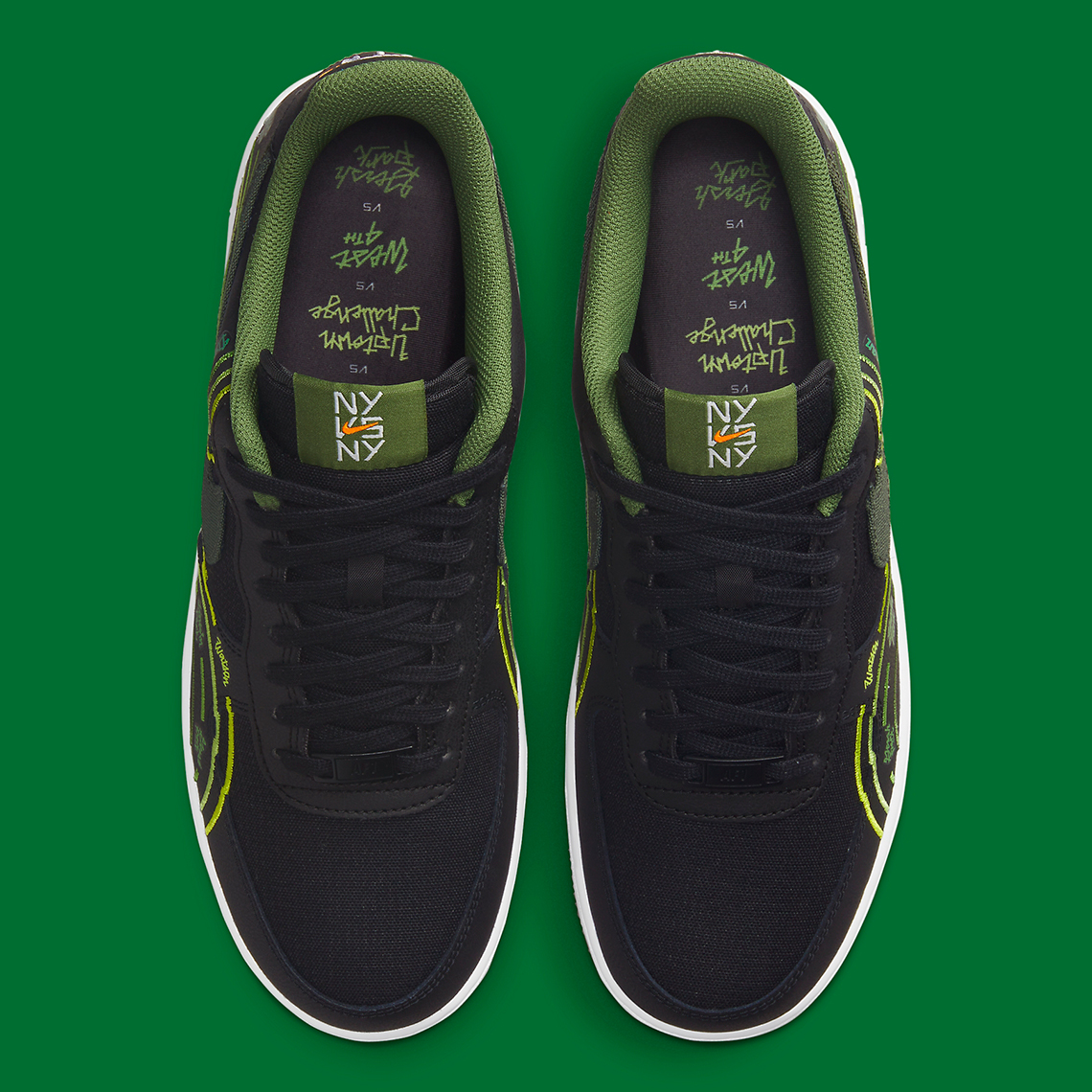 Nike Air Force 1 Low Ny Vs Ny Black Carbon Green Treeline Dv2123 001 9