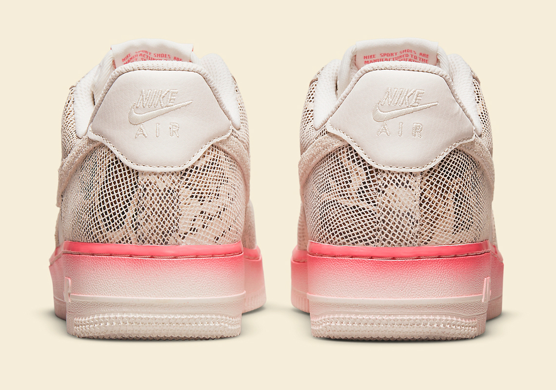 Nike Air Force 1 Low Snakeskin Phantom Sail Pink Nebula Dv1031 030 1