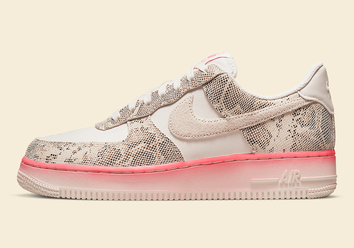 Nike Air Force 1 Low Snakeskin Phantom Sail Pink Nebula Dv1031 030 5