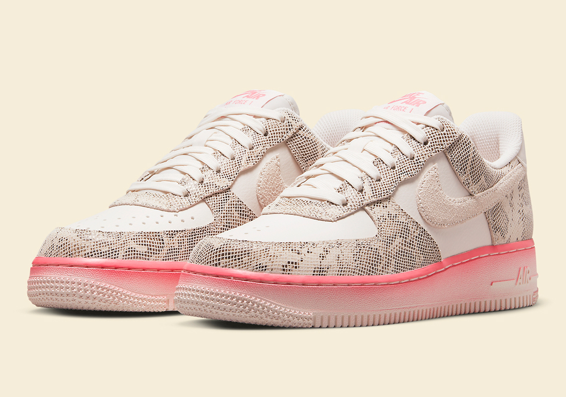 Nike Air Force 1 Low Snakeskin Phantom Sail Pink Nebula Dv1031 030 8