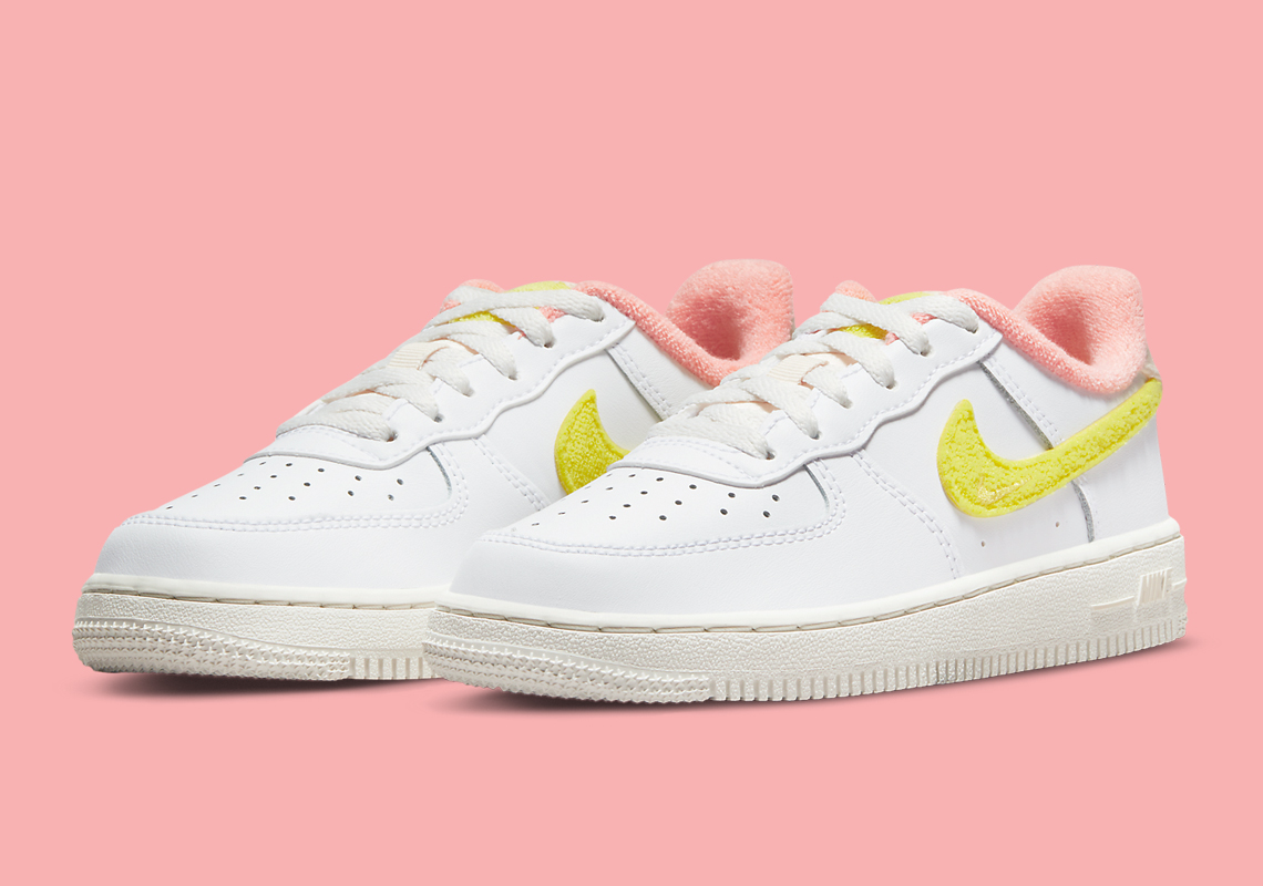 Nike Air Force 1 Low White Yellow Strike Phantom Pearl White Ps Dv2199 100 2