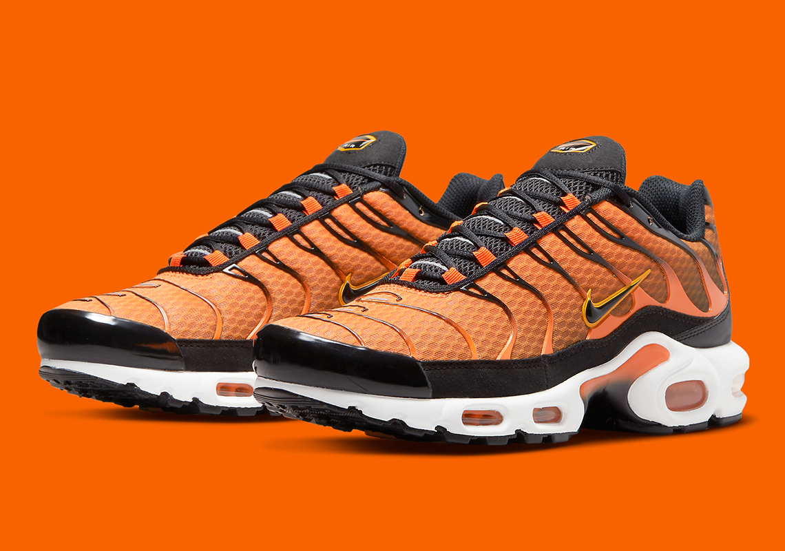 The Nike Air Max Plus Boasts Big Mesh In Orange