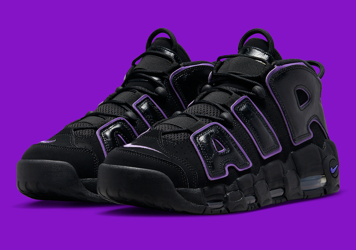 The Nike Air More Uptempo Appears In A "Black/Purple" Colorway