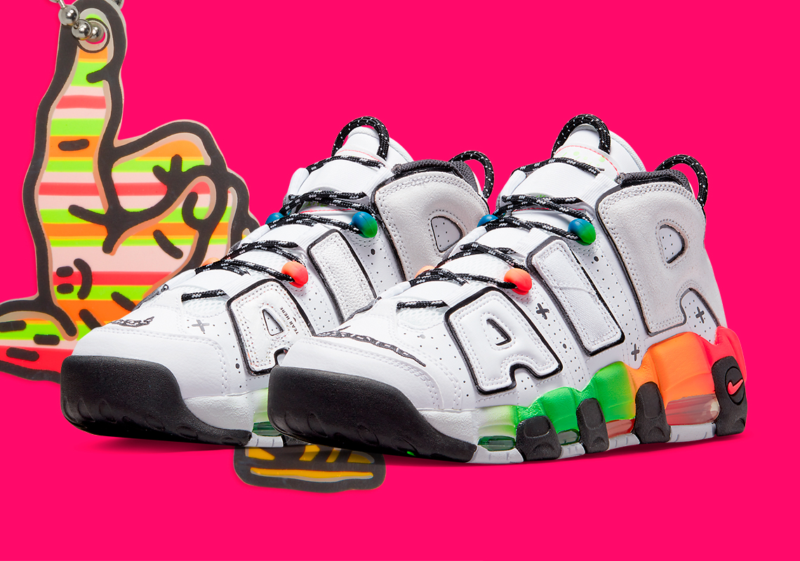 The Latest Nike Air More Uptempo Features Multi-Colored Accents And Illustrations