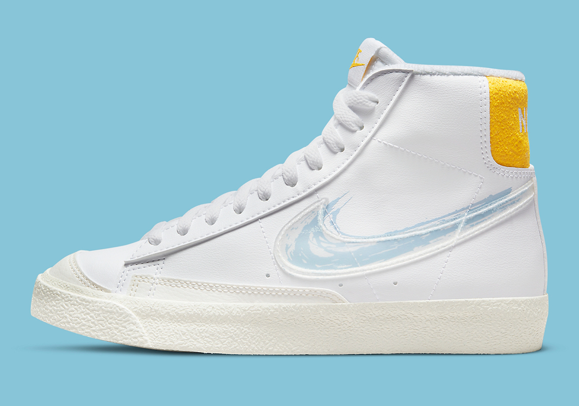 Nike Stacks Transparent And Painted Swoosh Logos On The Blazer