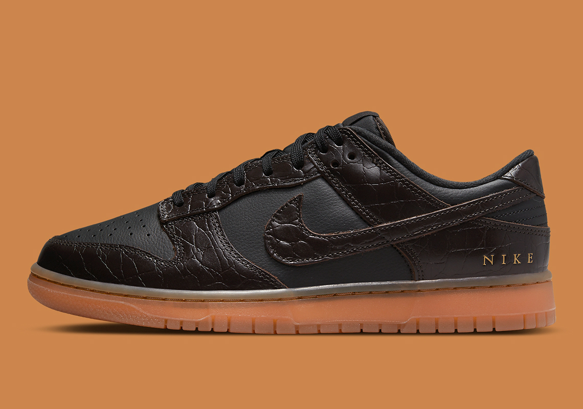 Nike Dunk Low Brown Croc Gum Dv1024 010 3