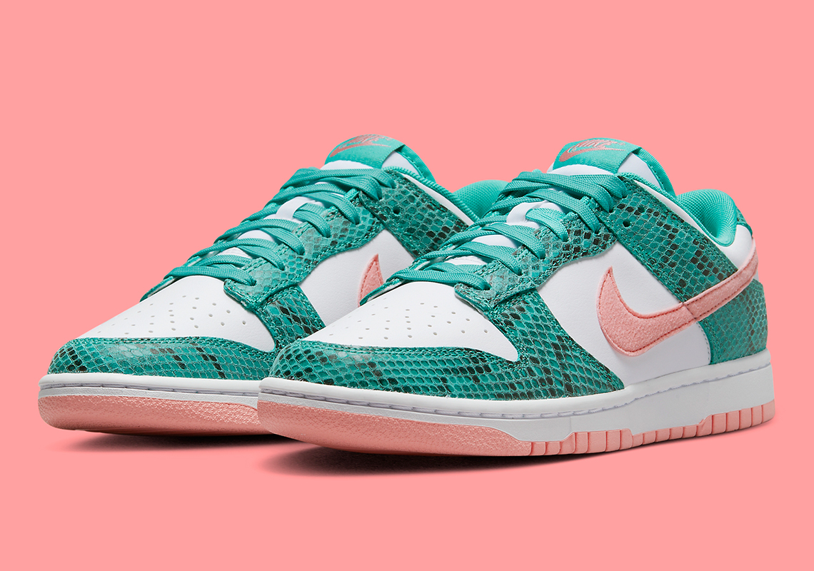 Official Images Of The Nike Dunk Low "Green Snakeskin"