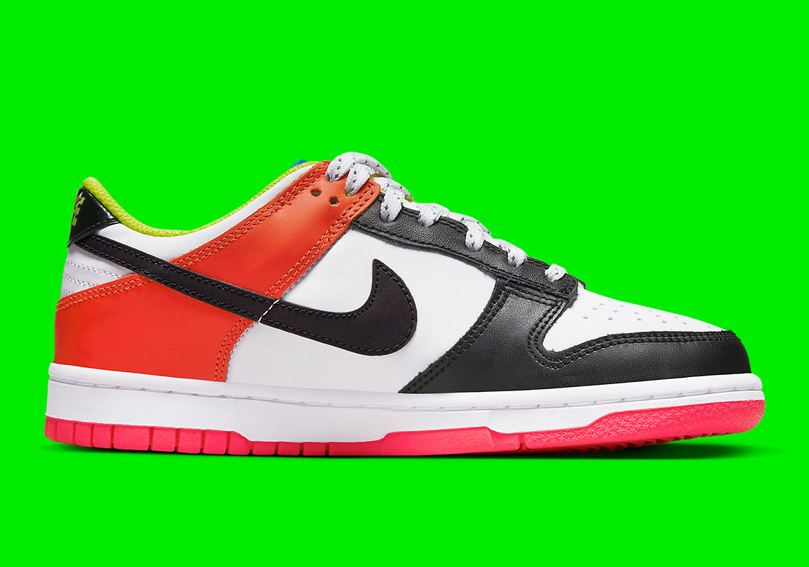 Nike Dunk Low Gs Black Orange Green 1