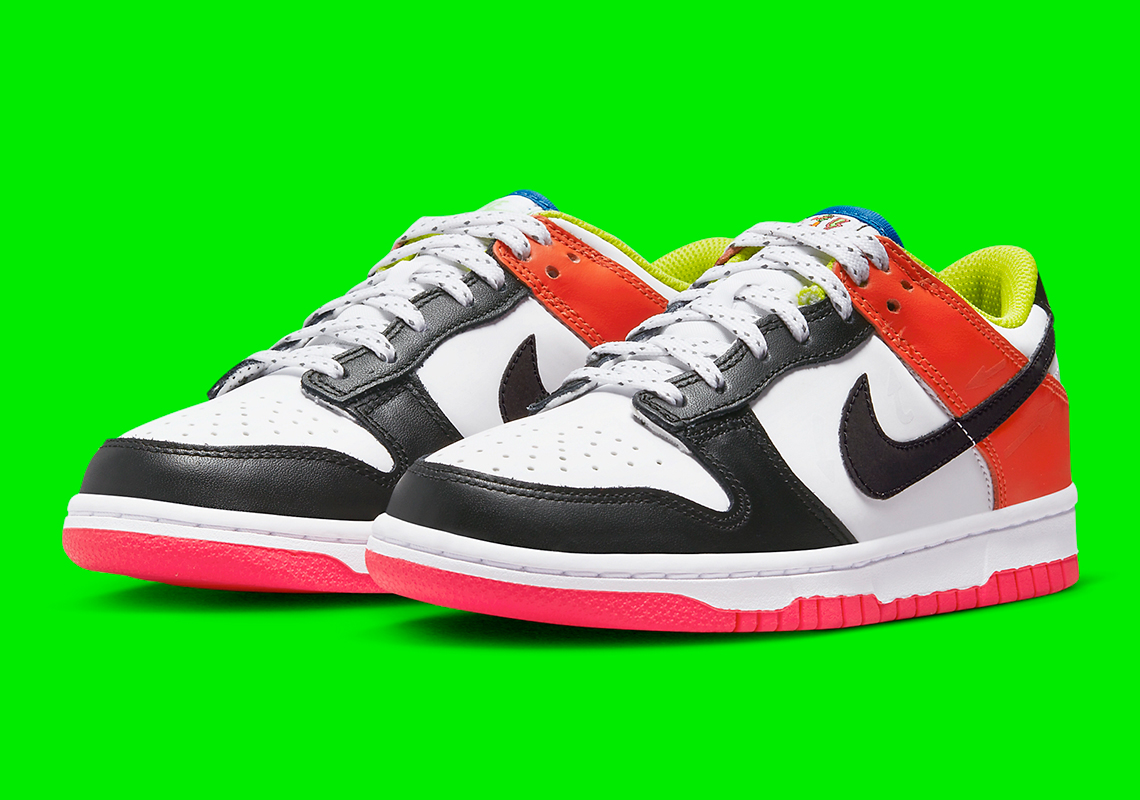 Nike Dunk Low Gs Black Orange Green 3