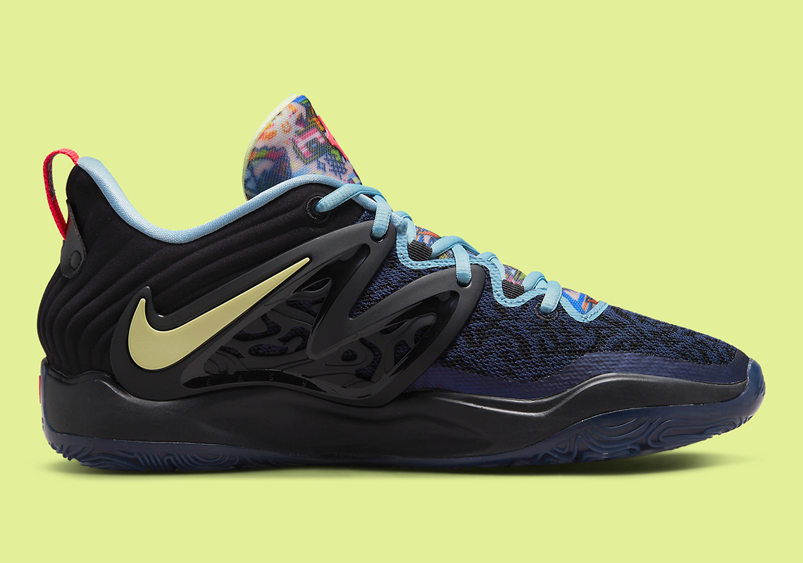 Nike Kd 15 Black Boarder Blue Sanddrift Aura Dc1975 001 2