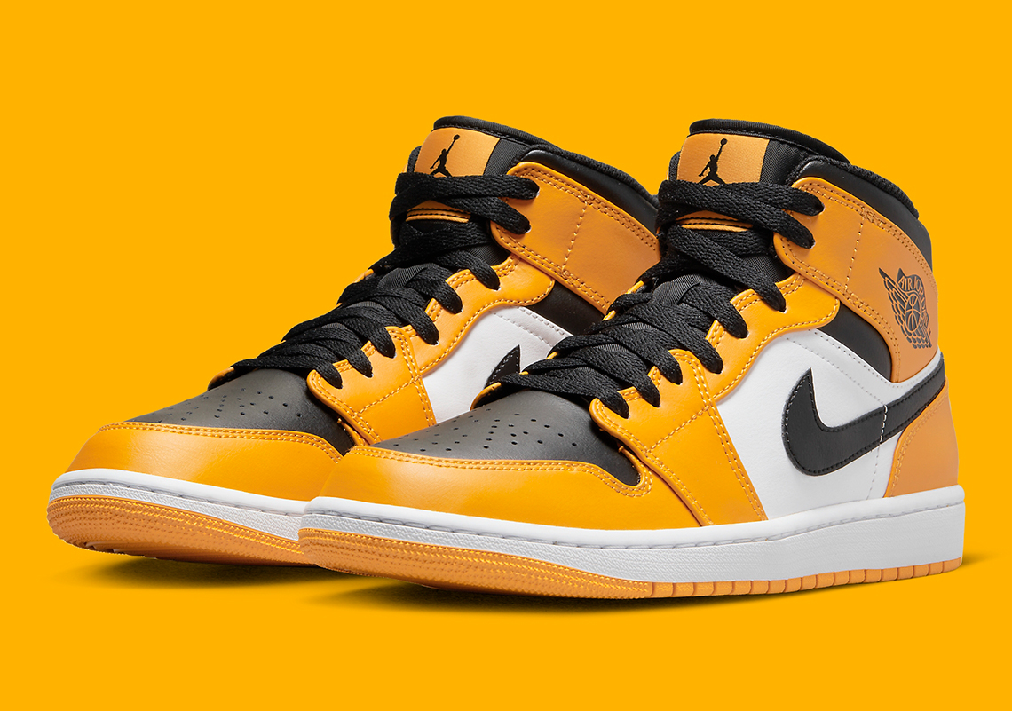 This Air Jordan 1 Mid Lightly Remixes The "Yellow Toe" Colorway